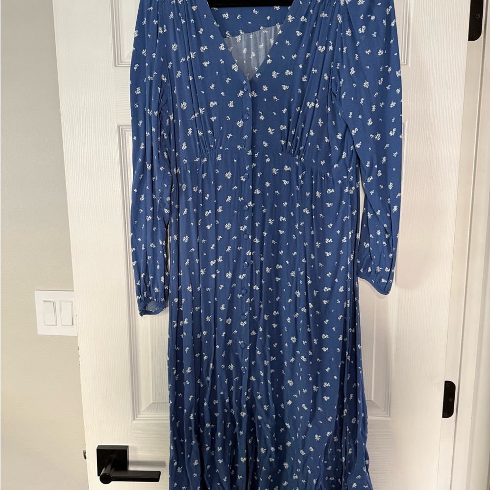 Levi's Blue Long Sleeve Floral Dress